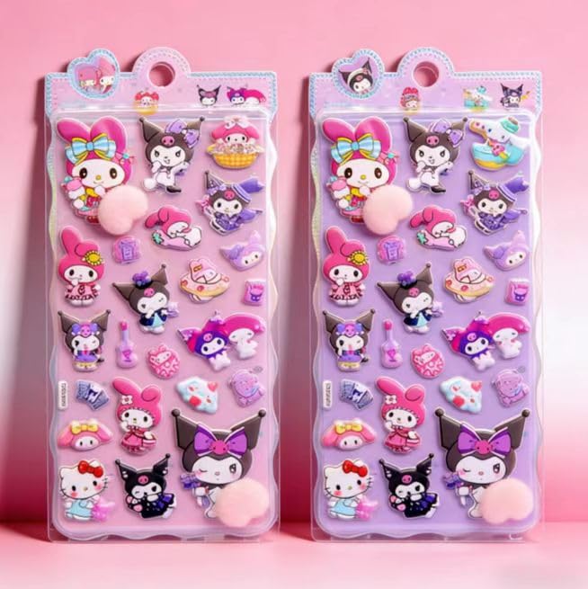 

Loong Puni Puni Butt Sticker 3D Marshmallow Fluffy Chewy Puffed Character Notebook Decoration 2 Sets 002