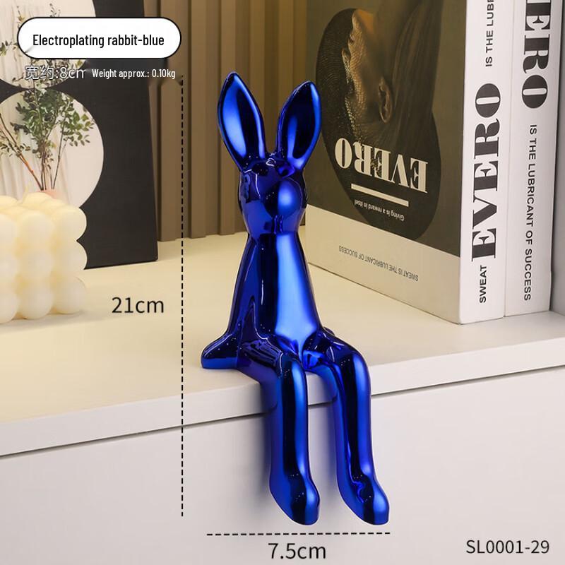 Ruijie Sitting Long-Eared Rabbit Fake Book Ornament
