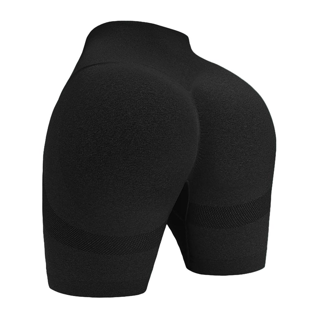 Women's Fashion Color Hip Lifting Yoga Shorts Quick Drying Breathable Sports Fitness Tight High Waist Three Part Yoga Shorts