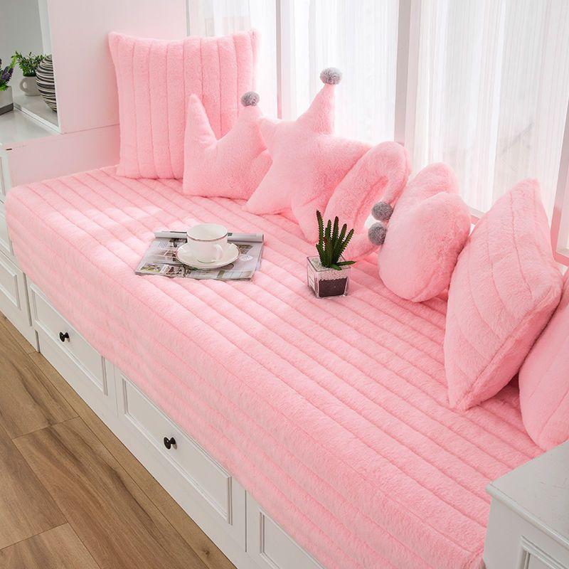 Bay Window Mat Window Sill Bedroom Mat Blanket Ins Wind Plush Balcony Mat Light Luxury  New High-End Four-Season Universal