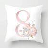 45x45cm Pink Rose 26 Letters Pillowcase Wedding Party Decoration Sofa Car Creative Ornament Couple Home  Cushion Cover