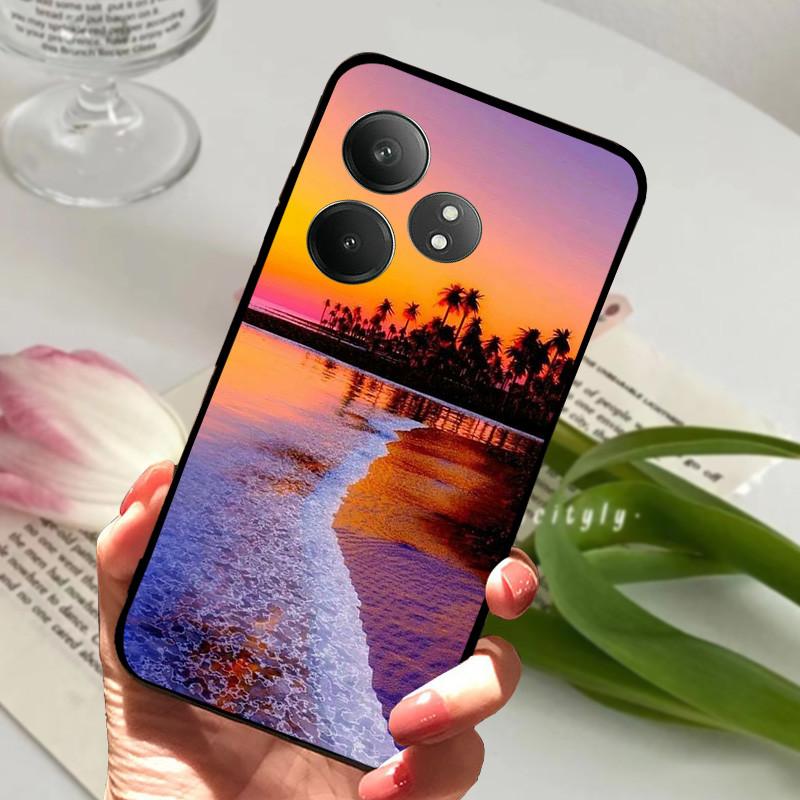 For Realme GT 6 GT6 Case Shockproof Soft TPU Silicone Phone Cover For Realme GT 6T Capa Realme GT6 GT6T Cartoon Matte Bumper