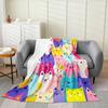 Colorful Cat Pattern Throw Blanket Cute Cartoon Design for Living Room Sofa Decor KidsRoomStyle Gift for Her 150x100