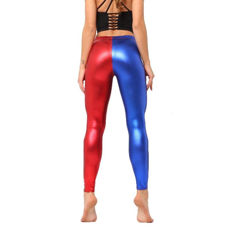 

Leather Look Athletic Pants Women Solid Workout Leggings Fitness Sports M