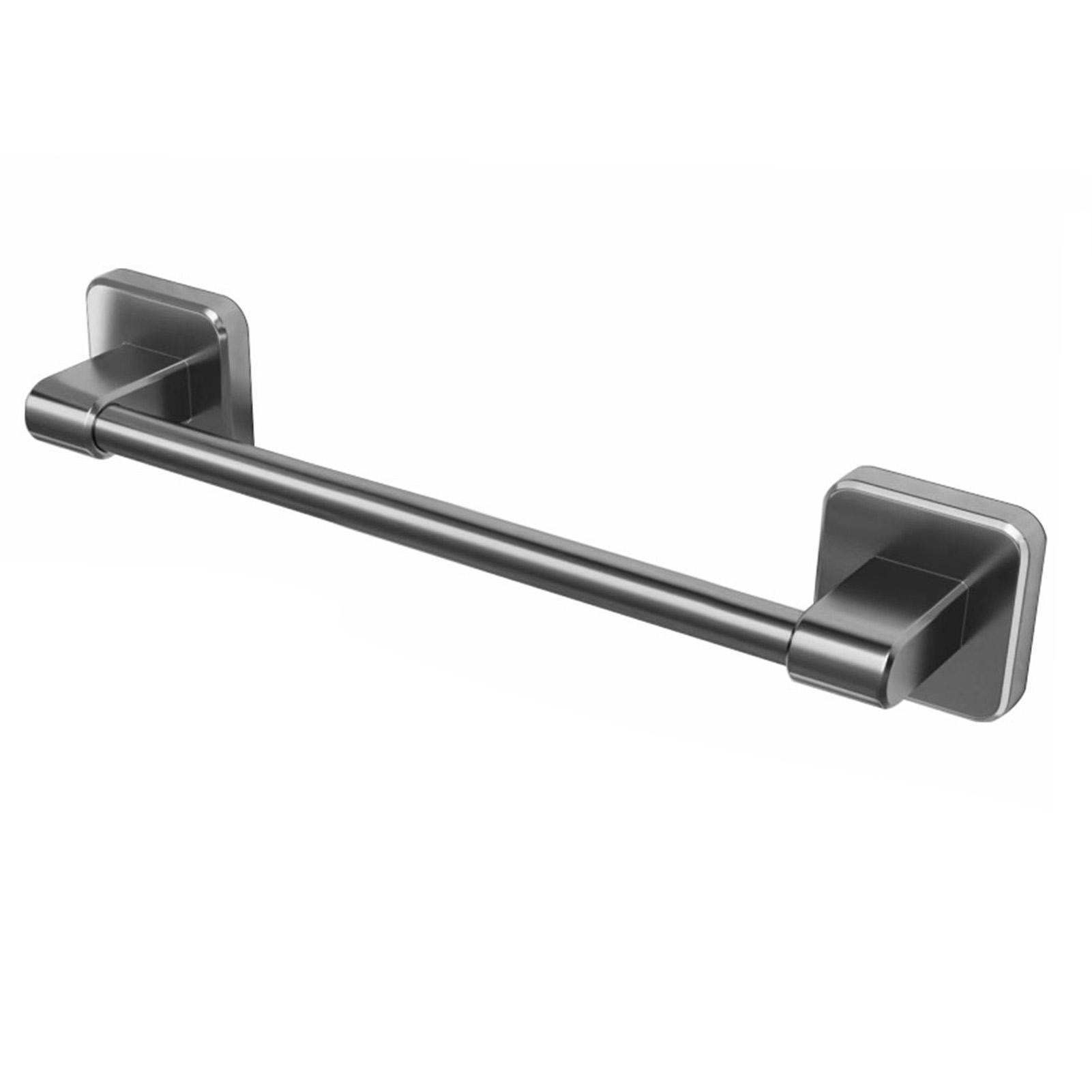 

Metal Towel Rack Punch-Free Bathroom Organiser Hand Towel Shelf Wall Mounted Strong Adhesive Apartment Hotel Renovation