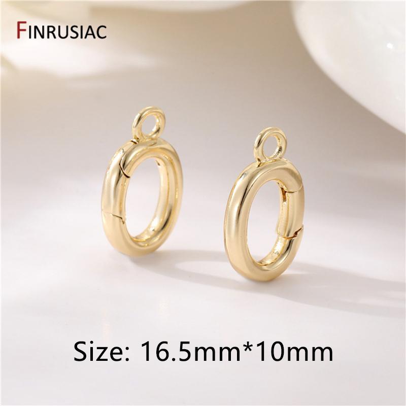 

14K Gold Plated Brass Spring Clasp Connection Clasp For Jewelry Making DIY Bracelet Necklace Handmade Jewelry Findings 1 piece