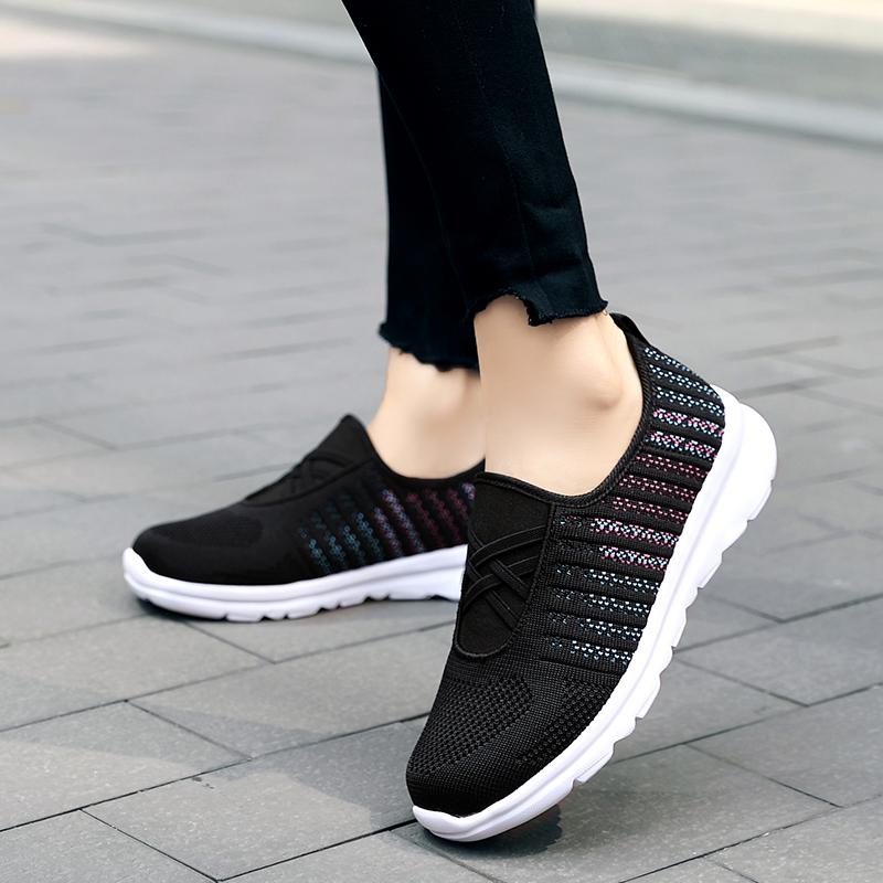 2025 Summer New Women Sneakers Mesh Breathable Non Slip Casual Lace Up Sneakers Women's Outdoor Trendy Tennis Flat Shoes