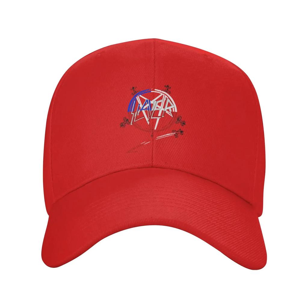 Personalized Red Logo Heavy Metal Rock Slayers Baseball Cap Outdoor Unisex Womens Adjustable Band Dad Hat Spring