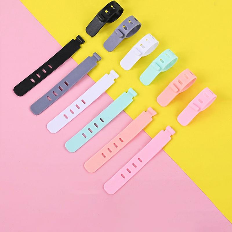 4/12/20PCS Silicone Cable Management Wire Cord Fixer Charger Organizer Mobile Phone Cable Wire Manager Holder Wrap Earphone Clip