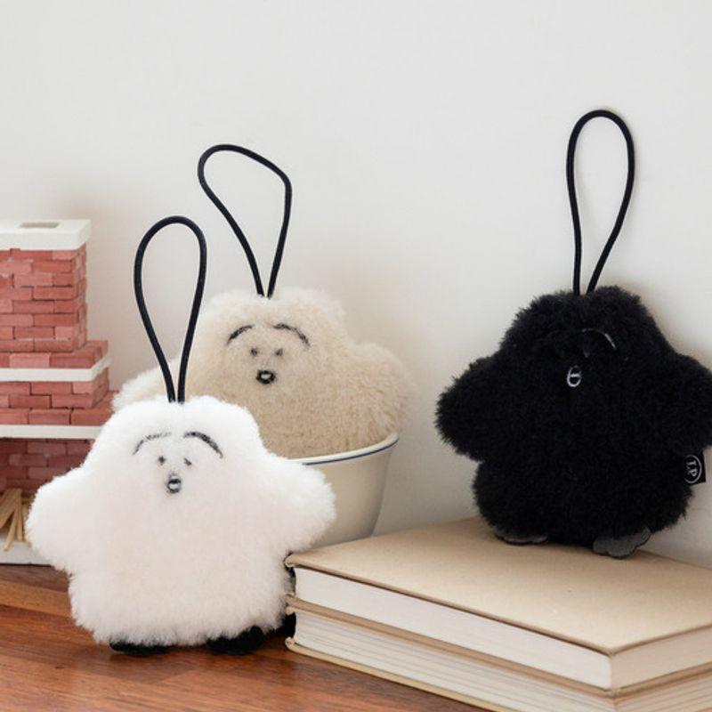 

romane Little paper Bongbong keychain Butter Gray