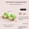 Non-Tip Ceramic Cat & Dog Bowl Set - Easy To Clean, Two-in-One Design