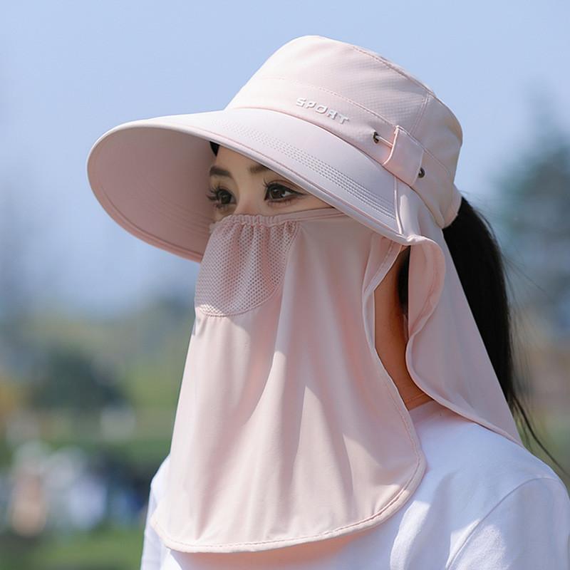 Sun Protection Hat For Women With Neck Cover Ice Silk Sunshade For Outdoor Gardening
