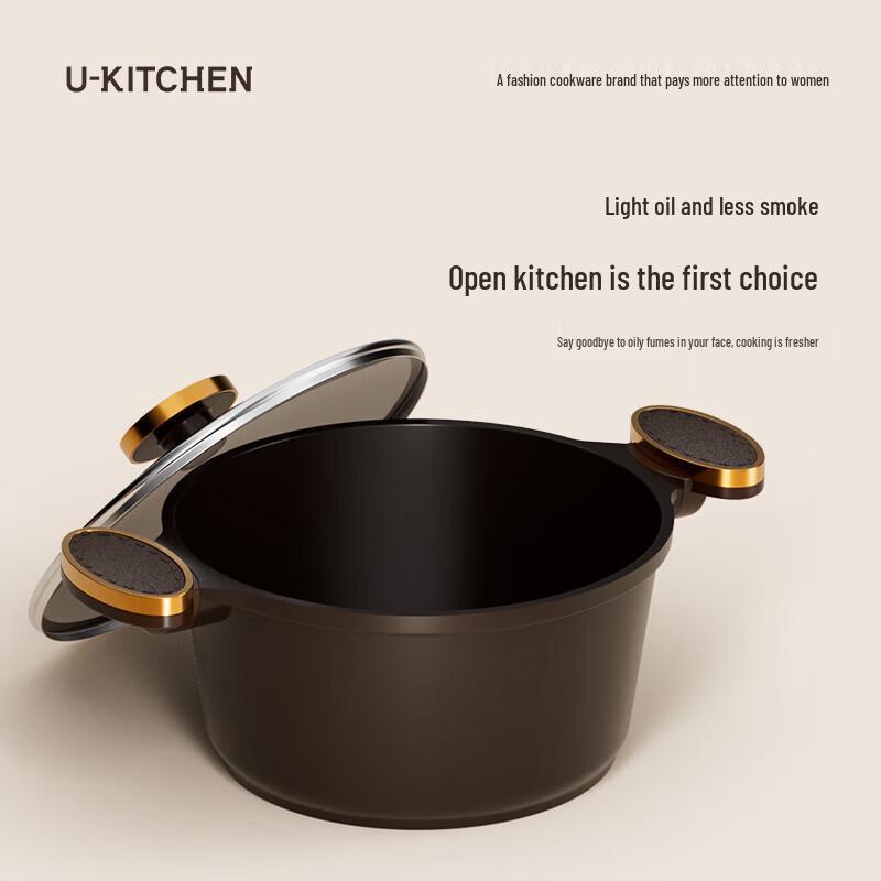 UKITCHEN 24cm Titanium Non-Stick Soup Pot