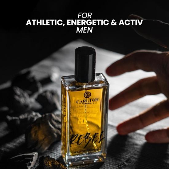 Carlton London Men Rebel Eau Da Parfum - 50ml I Modern & Masculine I Premium Long Lasting Luxury Fragrance for Men Boys Dad Aromatic Blend of Jasmine