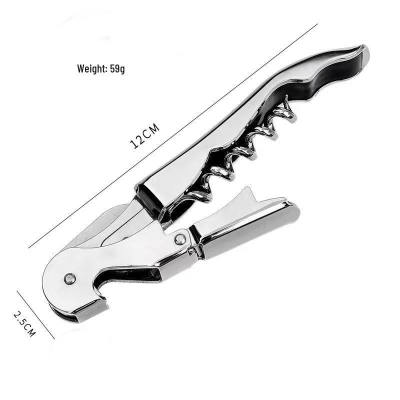 Stainless Steel Multifunctional Wine Opener & Corkscrew in Wine Red