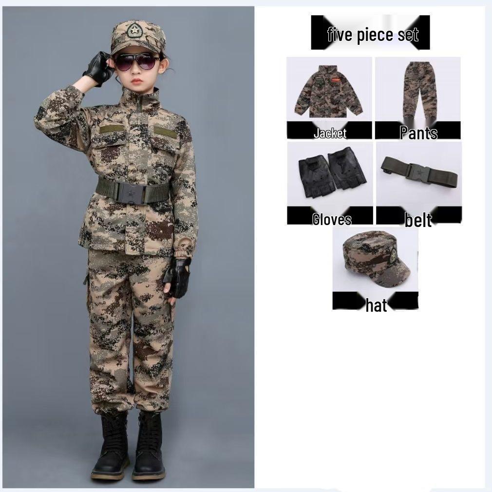 סט בגדי הסוואה לילדים לבית הספר, אימונים צבאיים ומחנה קיץ