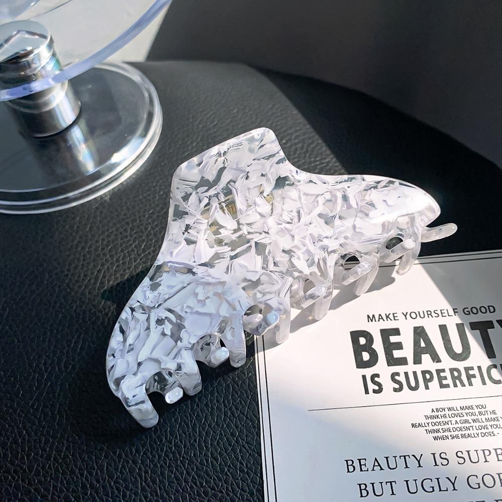 Hair Clip Fresh Acetate Hair Claw Solid Color Tortoiseshell Hair Claw Printing Shark Clip  Girls