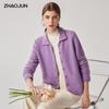 Zhaojun Women's 100% Cashmere Thickened Lapel Cardigan