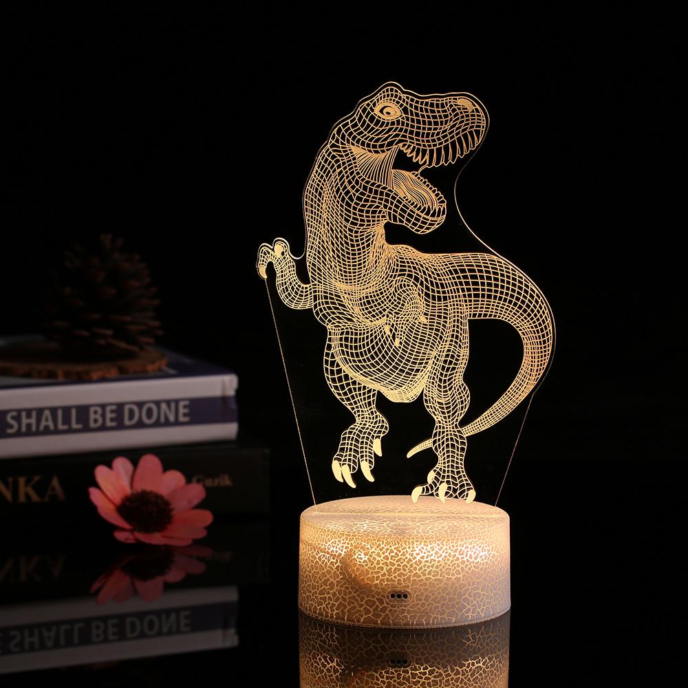 3D Dinosaur Led Night Light   Lamp Color Changing Lights Bedside Table Desk Lamp with Touching & Remote Control for Kids Gifts Home Decoration
