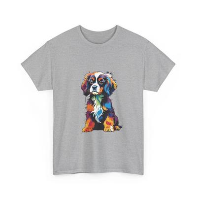 Buntes Welpen Hund T-Shirt Lebendiges Hundeshirt Grafik T-Shirt