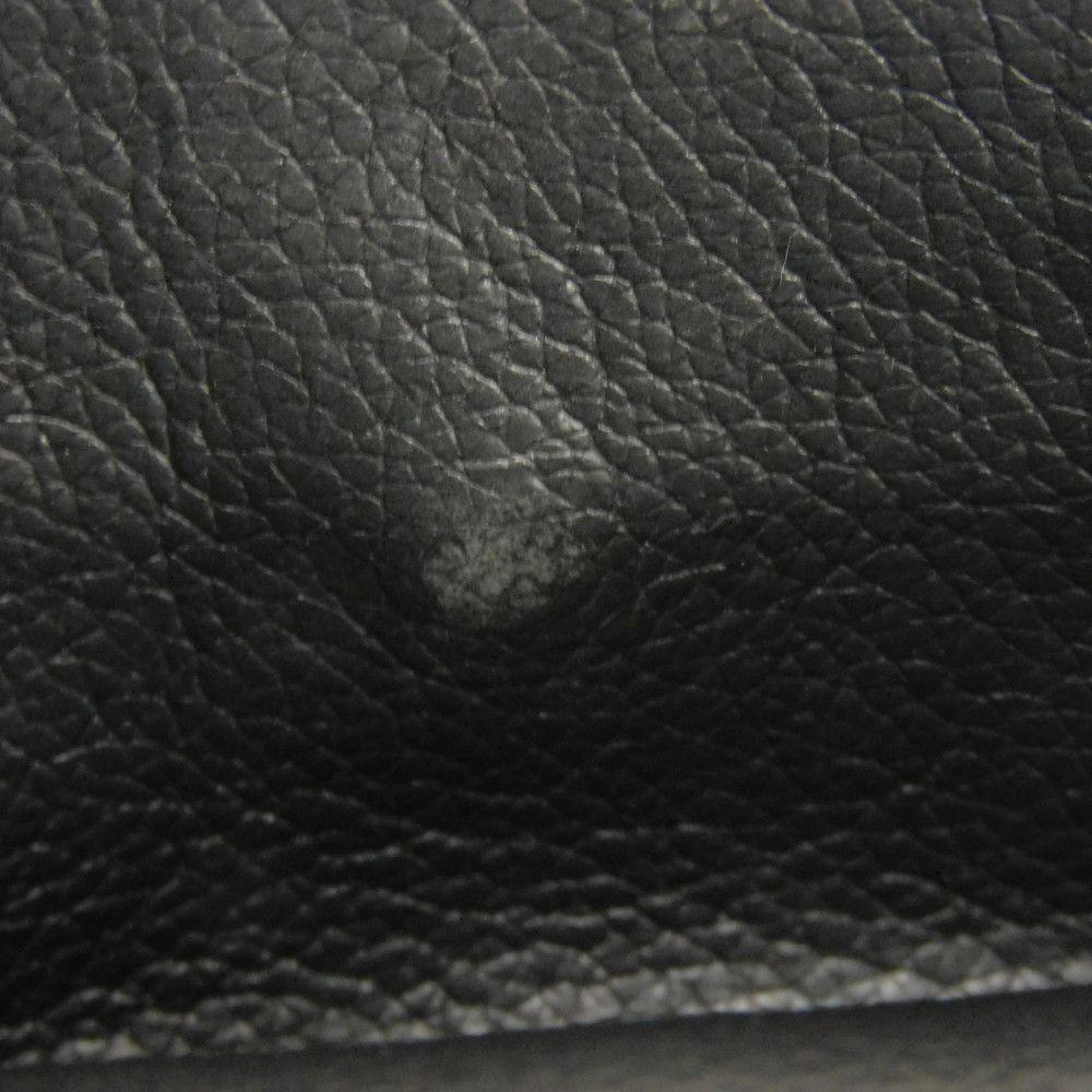 Used 12564 Portefeiulle Lock Mini M63921 7942 Current LV Signature Grain Calfskin Black LV Logo Noir Unisex from Japan