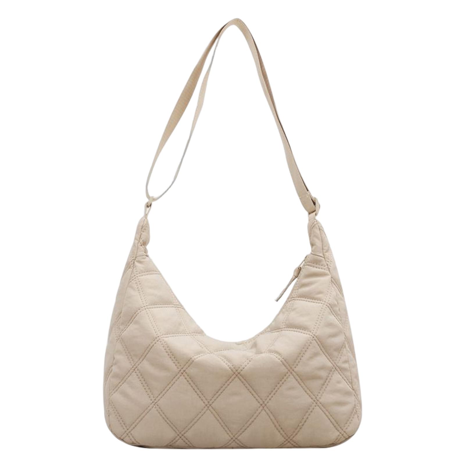 

Fashion Women Shoulder Bag Padded Female Winter Quilted Big Capacity Down Bag Durable Nylon Handbag Soft Lightweight Bag Satchel