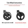Double Stroller for Twin Infants: Sit or Lie Two-Seater Cart