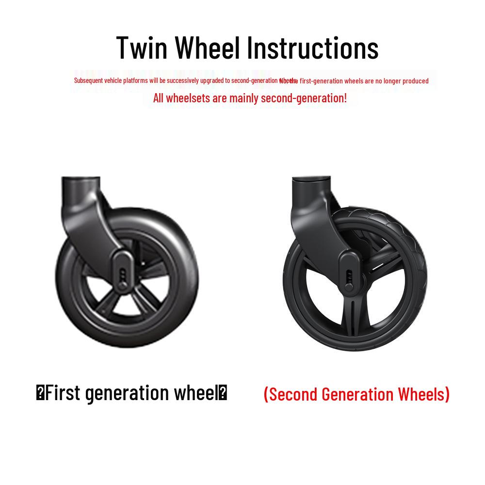 Double Stroller for Twin Infants: Sit or Lie Two-Seater Cart