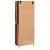 Wall Mounted Highboard Reclaimed Wood Look 69.5 x 34 x 180 cm Engineered Wood