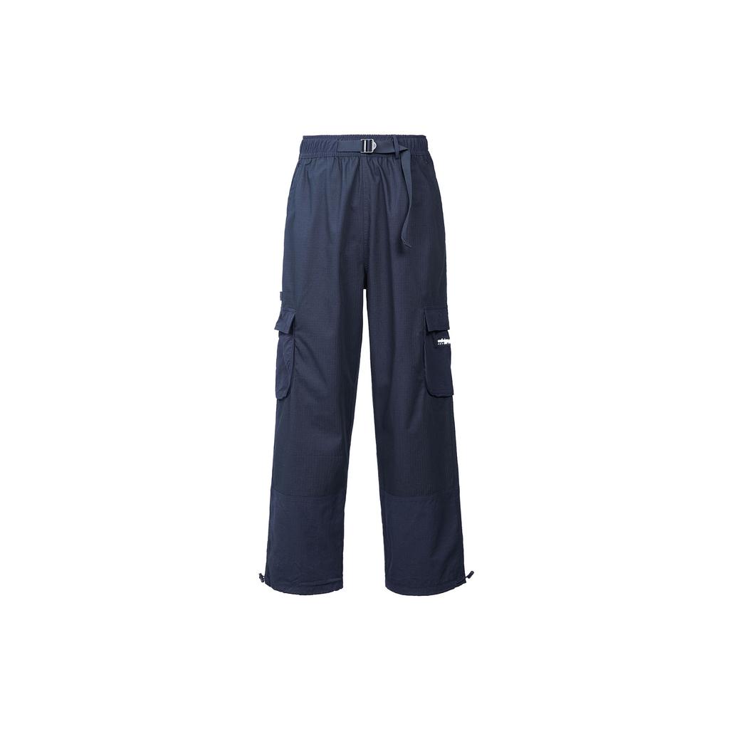 Adidas Originals Solid Color Large Pockets Straight-Leg Track Pants Men Bottoms Navy H09105