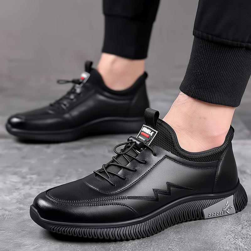 Men's Leather Shoes 2025 Season New Leather One-pedal Business Casual Men's Shoes Soft-sided Shoes