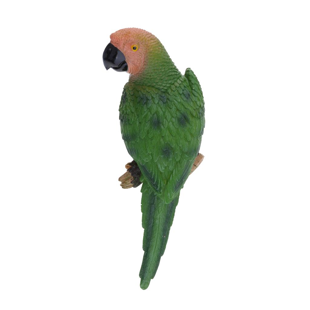 2 Parrot Animal Desktop Ornament Model 31cm