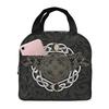 Viking Nordic Celtic Symbol Print Thermal Lunch Bags for Women Men Insulated Lunch Box Bento Bag for Beach School Work Office