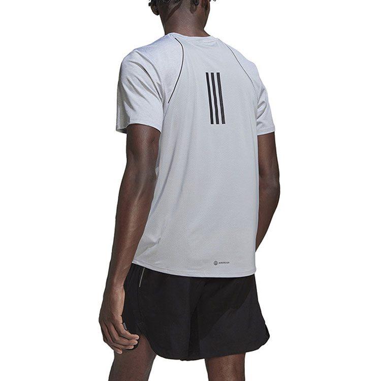 adidas HIIT T Shirts Men's Gray Crew Neck Moderate Straight Fit HL8791