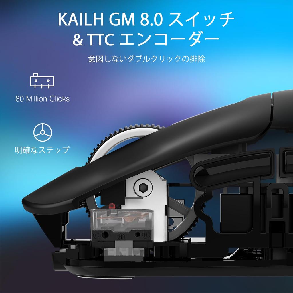 X ATTACK SHARK X3 Gaming Wireless Original PAW3395 26000 TTC Kaihua 200 Hours of Battery Black A.JAZZ Mouse, Ultra-Lightweight, 2.4G/Bluetooth/Wired