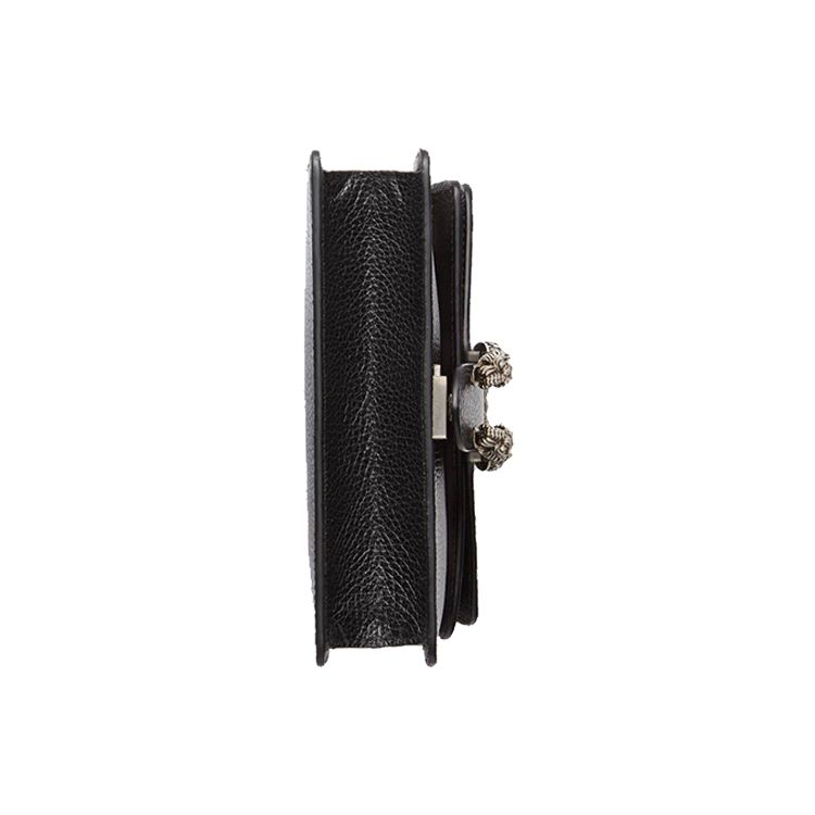 Gucci Dionysus Leather Shoulder Bag, Black with Palladium Chain, Women's Crossbody Handbag for Daily Event 421970-CAOGN-8176