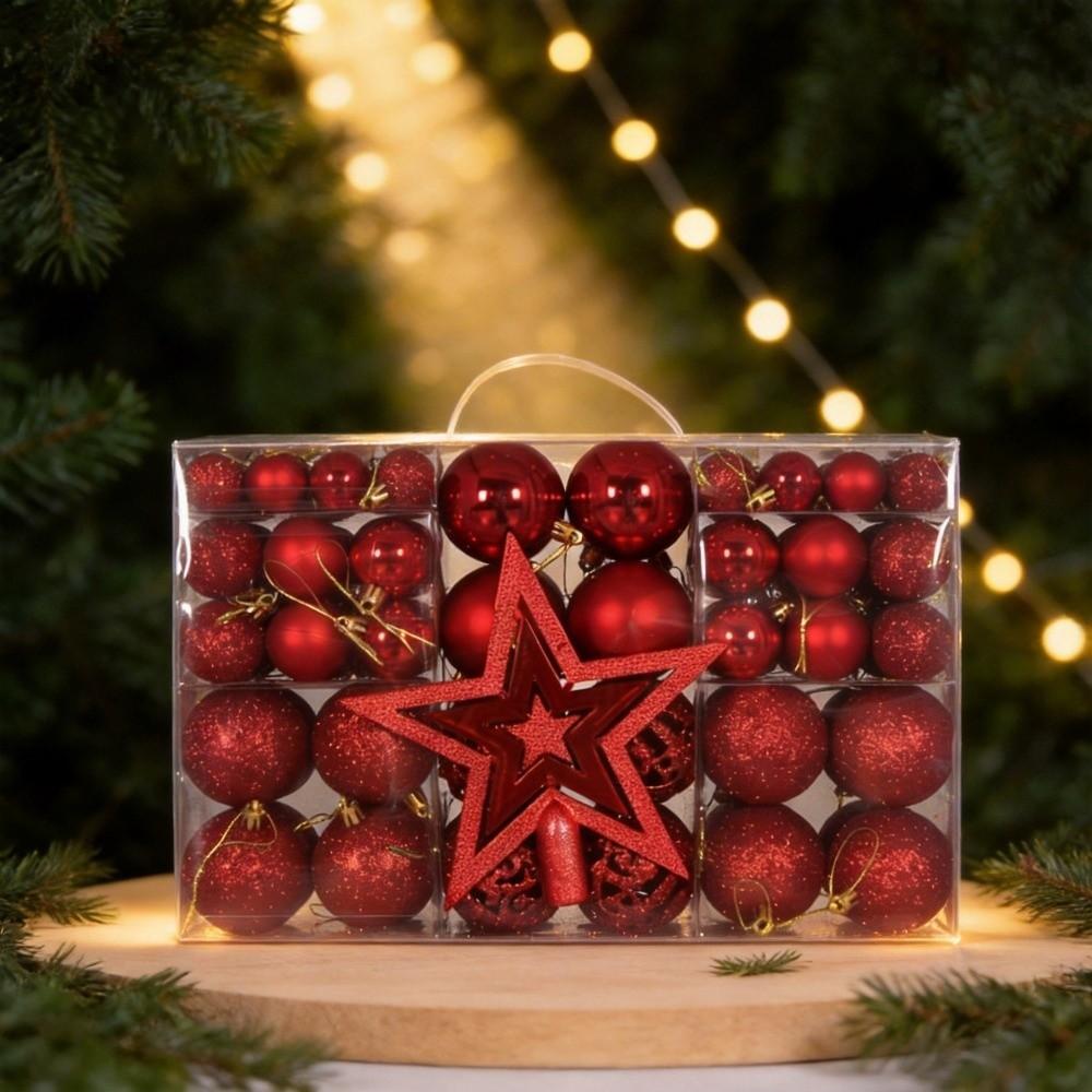 101Pcs Plastic Christmas Ball Set Shatterproof Christmas Ball Gift Box Ceiling Decoration
