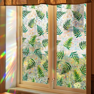 Colorful Tropical Fern Leaf Home Glass Window Decorative Stickers
