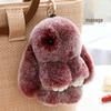 Rex Rabbit Fur Plush Keychain: Cute Rabbit Pendant Toy for Bag or Car