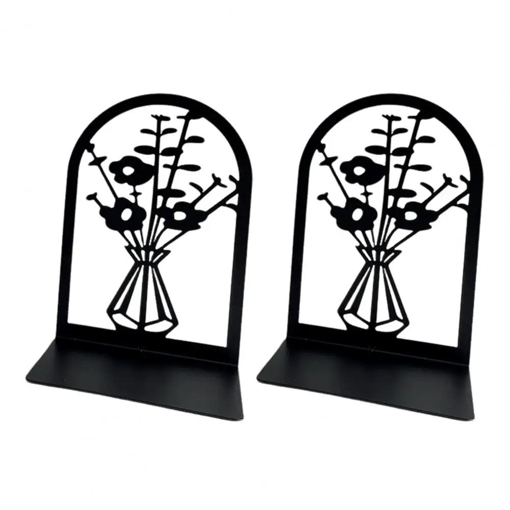 2 Rose Black Bookcase Tree of Knowledge Heavy Duty Bookcase Hollow Iron Bookcase Office Stand Shelf Shelf Home Desk Writing Desk