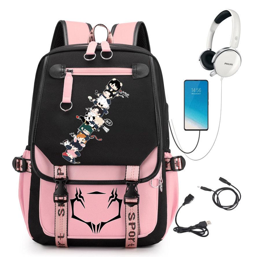 Popular Riman Peripheral Backpack Youth Student School Bag Usb Large Capacity Student Computer Bag