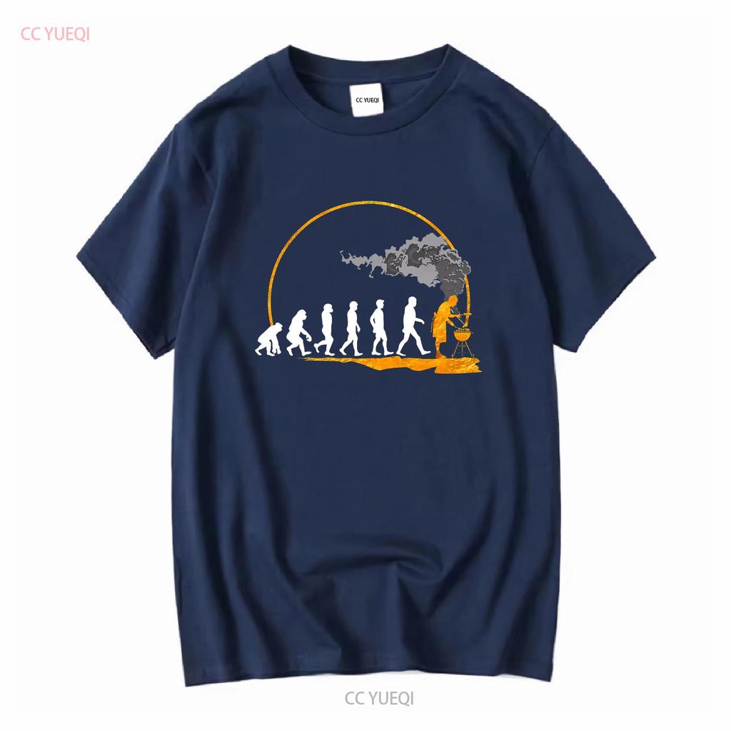 NEW LIMITED Mens Grilling Evolution Of The Grill Smoker T Shirt S 3XL vintage Washed graphic Casual fashion Unisex Comfortable