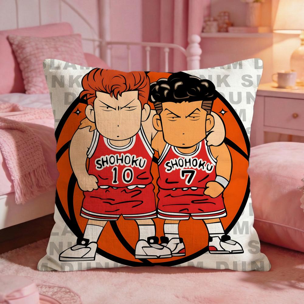 Hot Anime SSlam Dunk Cushion Cover Premium Comfort Reversible Pillow Cove Two In One Design For Any Room  Car Interior