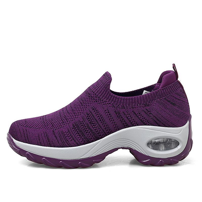 

2024 весна и осень однопедальные комбинезоны кроссовки повседневная обувь большого размера черные танцевальные туфли женские туфли сетчатые туфли 35 фиолетовый