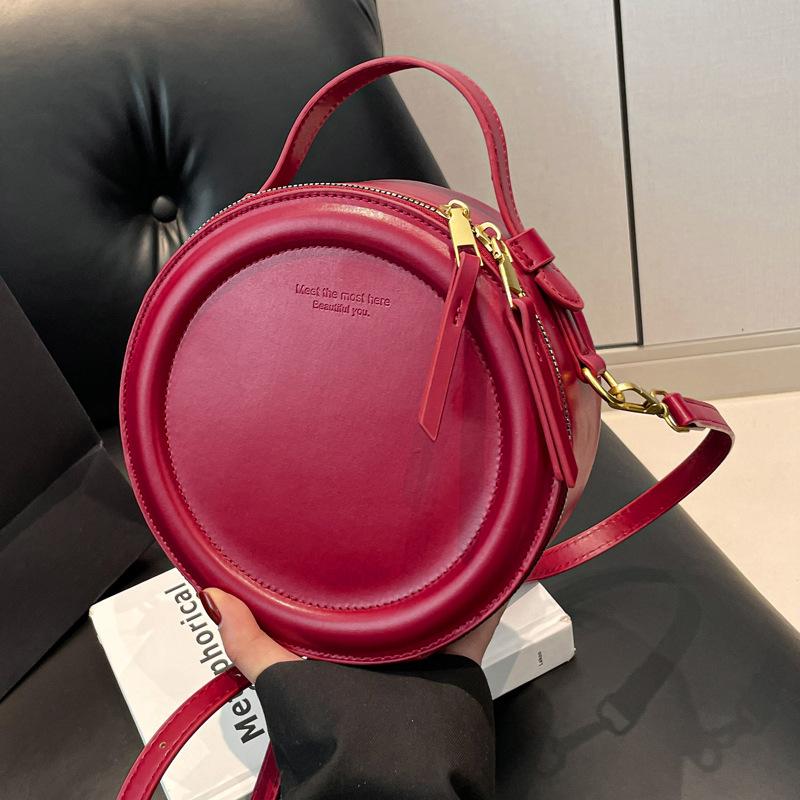 This year's popular bag women's 2025 new trendy summer fashion portable small round bag niche popular versatile messenger bag