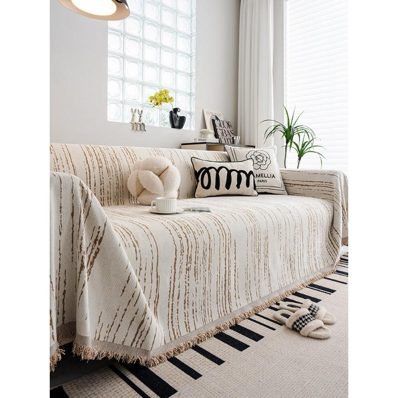 Black and White Ins Style Sofa Towel Chenille Anti-Scratching Cover Cloth All-Inclusive High-Grade Light Luxury Universal Cover Cover