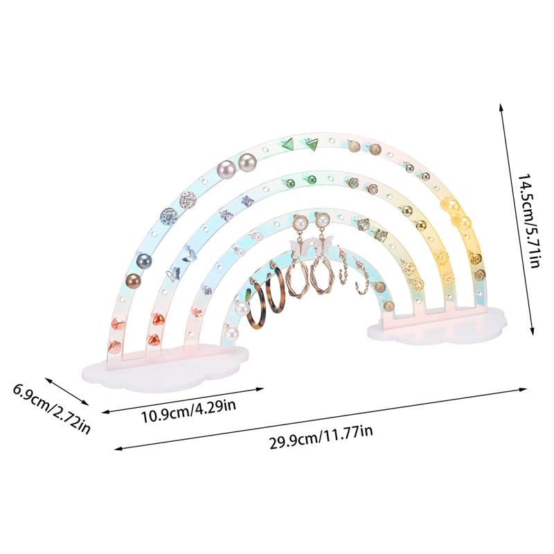 

Радужное облако акриловая рамка для ушей стойка для демонстрации вешалка для сережек держатель для хранения ювелирных изделий-гвоздиков органайзер