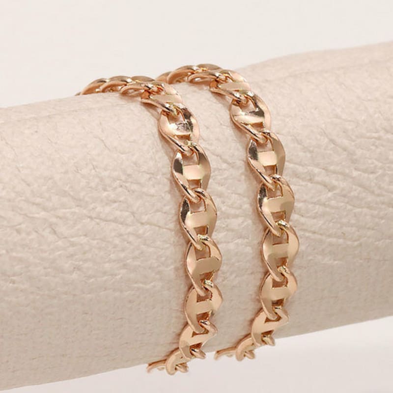 Own Daria Flat Chain Ring (3-pun, 5-pun, 7-pun, 1-don / 14k Gold)