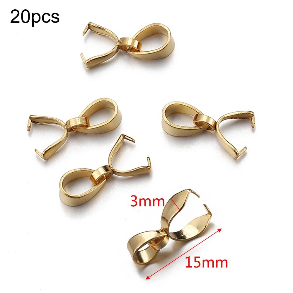 5pcs 20pcs Stainless Steel Star Pendant Pinch Bail Clip Melon Seeds Charm Clasps Connector Bulk for DIY Nacklace Making Findings