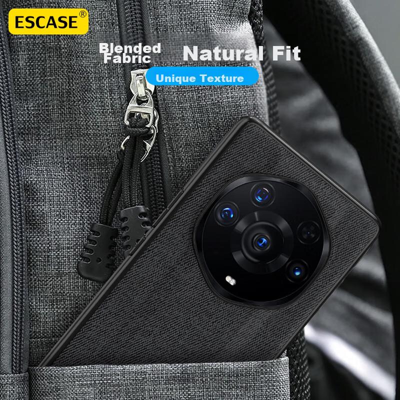 ESCASE Honor Magic3 Ultimate Edition Phone Case, Business Men's Creative Full Protection Shockproof Silicone Soft Edge Cover, ES-19 Deep Black